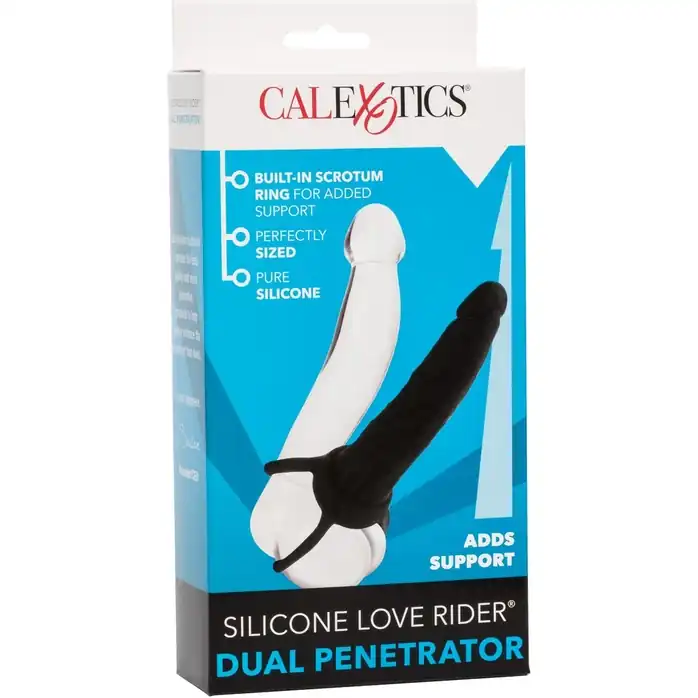 Насадка на пенис Silicone Love Rider Dual Penetrator для двойного проникновения - 14 см - Love Rider. Фотография 6.