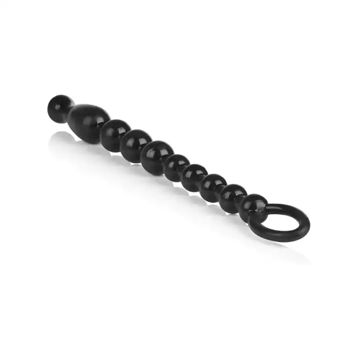 Анальная чёрная цепочка COLT Max Beads - 28 см - Colt. Фотография 5.