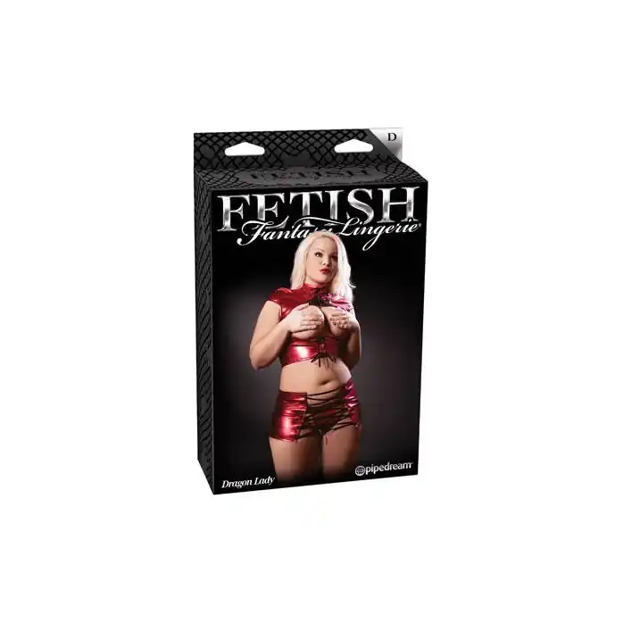 Комплект со шнуровкой Dragon Lady: топ, юбка и стринги - Fetish Fantasy Lingerie. Фотография 5.