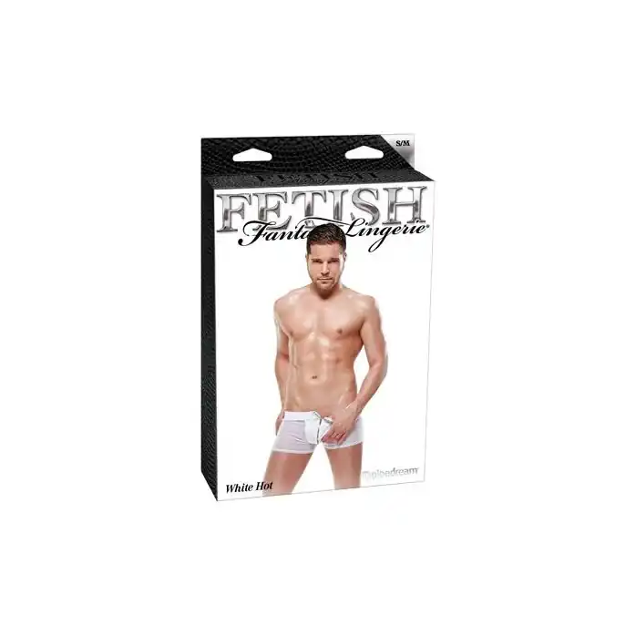 Белые трусы-боксеры на молнии - Fetish Fantasy Lingerie. Фотография 5.