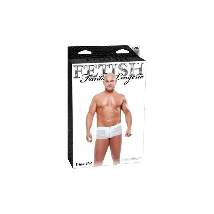Белые трусы-боксеры на молнии - Fetish Fantasy Lingerie. Фотография 6.