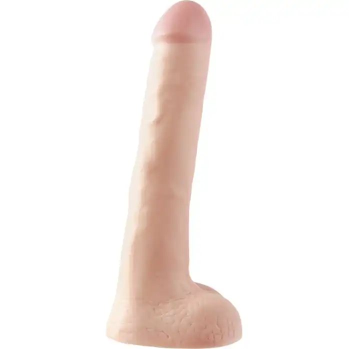 Фаллоимитатор с мошонкой LONG BOY BASIX - 25,4 см - Basix Rubber Works