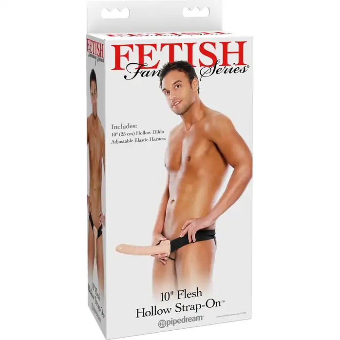 Мужской полый страпон 10 Hollow Strap-On - 24 см - Fetish Fantasy Series. Фотография 4.