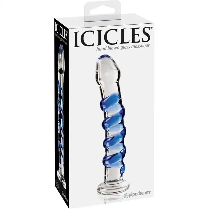 Стеклянный фаллоимитатор Icicles №5 - 17,8 см - Icicles. Фотография 4.