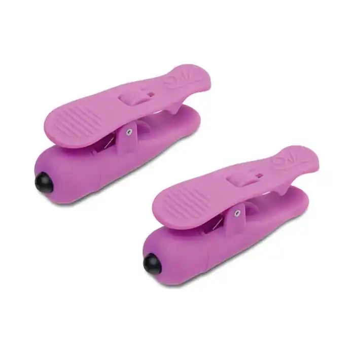 Виброзажимы на соски Wireless Vibrating Nipple Clamps - Fetish Fantasy Series