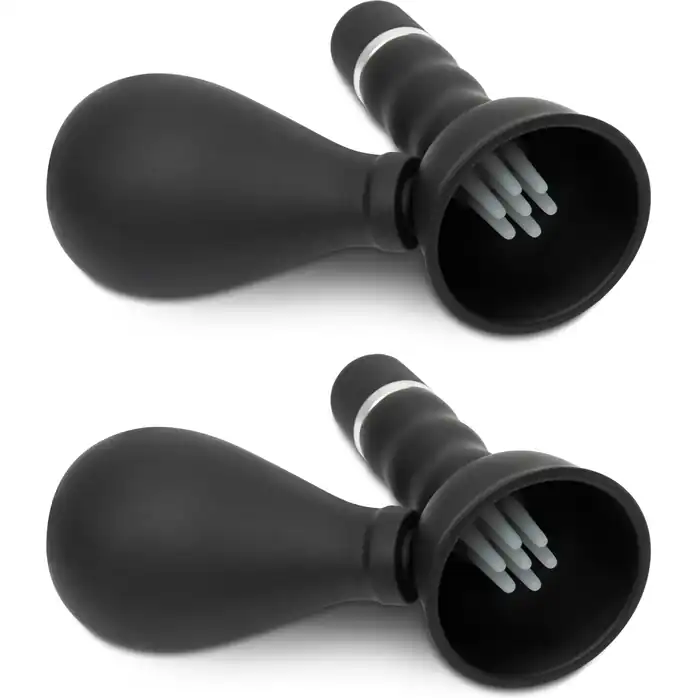 Черные вибропомпы на соски Cordless Vibrating Nipple Suckers - Fetish Fantasy Series