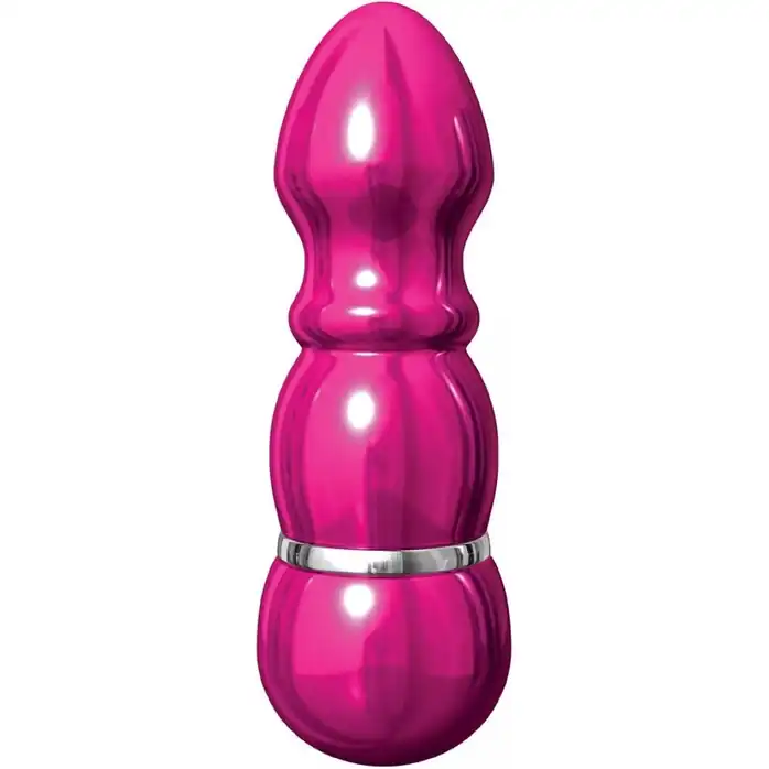 Алюминиевый рельефный вибратор PINK SMALL - 7,5 см - Pure Aluminium