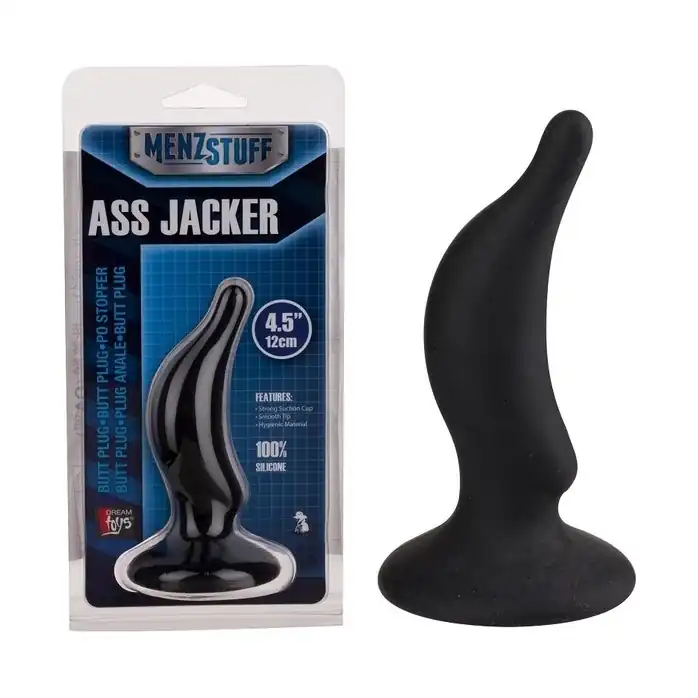 Чёрная анальная пробка ASS JACKER - 12 см - MenzStuff