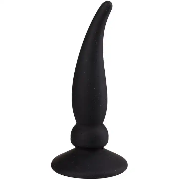 Чёрная пробка ASS JACKER для анальной стимуляции - 12 см - MenzStuff. Фотография 2.