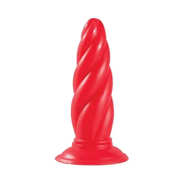 Красная витая пробка TWISTED PROBE - 14 см - MenzStuff
