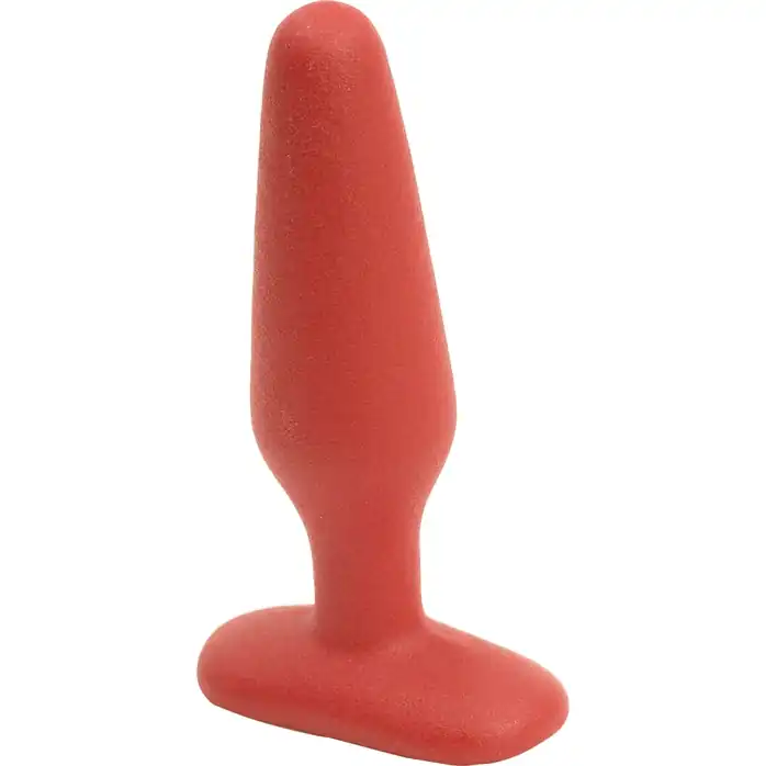 Шероховатая анальная пробка Butt Plugs No Skid Slim/Medium Red - 13,9 см - The Classics. Фотография 2.