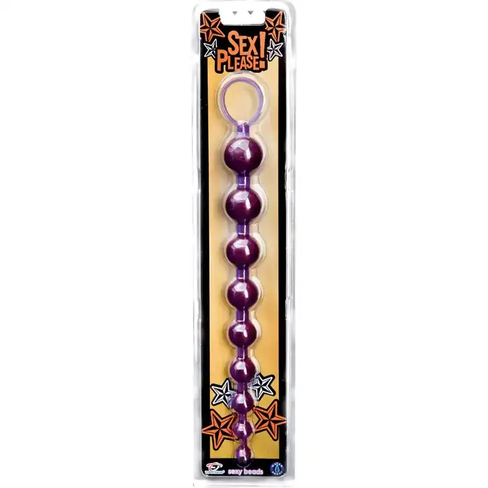 Фиолетовая анальная цепочка Sex Please! Sexy Beads - 27,9 см - Sex Please!. Фотография 2.
