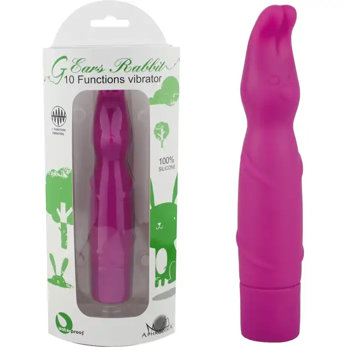 Фиолетовый вибростимулятор-кролик G ears Rabbit - 17,5 см