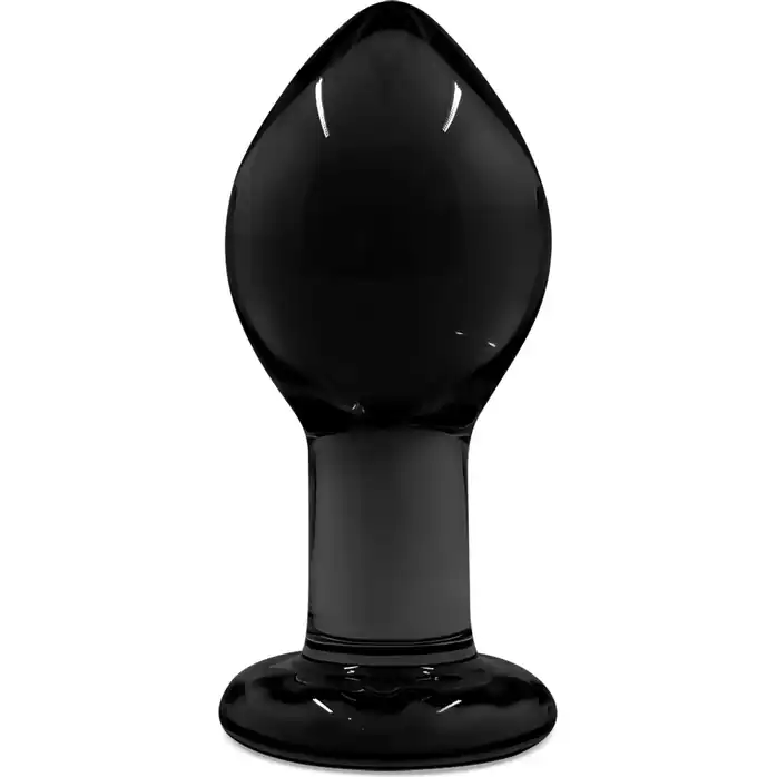 Большая темно-серая стеклянная анальная пробка Crystal Large - 8,5 см - Crystal