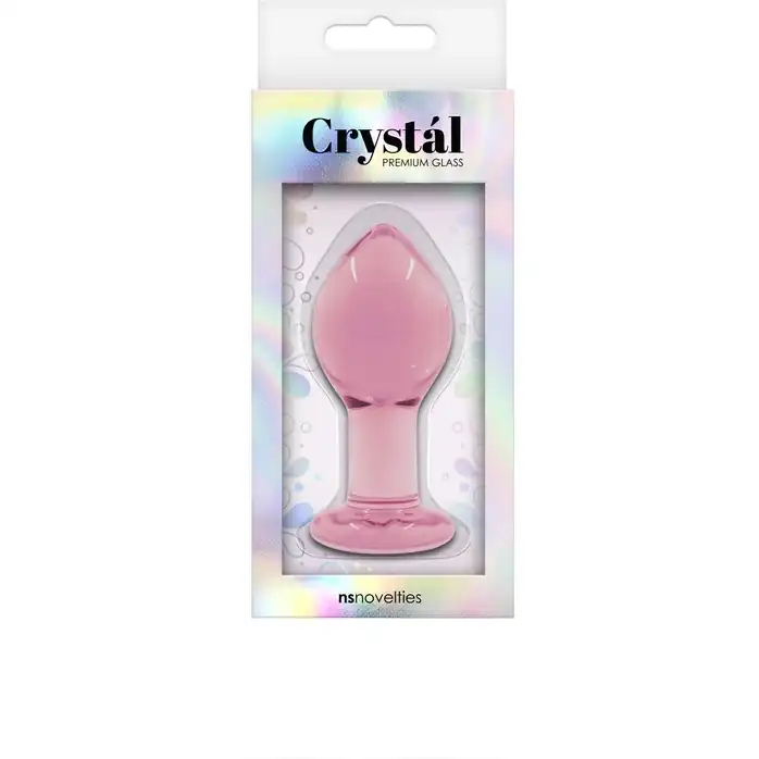 Большая розовая стеклянная анальная пробка CRYSTAL PLUG - 10 см - Crystal. Фотография 2.