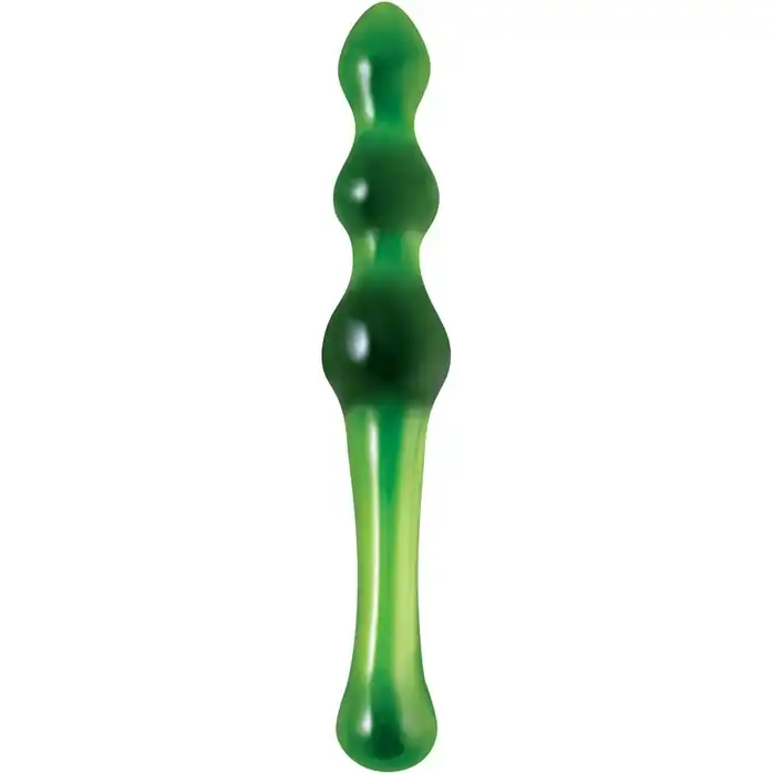 Малый зеленый стеклянный анальный стимулятор CRYSTAL KEGEL - 18,5 см - Crystal. Фотография 2.