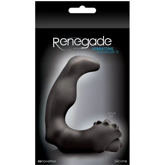 Большой черный анатомический массажер простаты Renegade Vibrating Massager II - Renegade. Фотография 2.