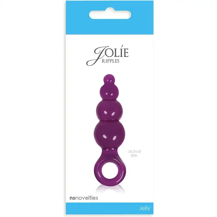 Фиолетовая миниатюрная анальная пробка Jolie - Ripples - Jolie. Фотография 2.