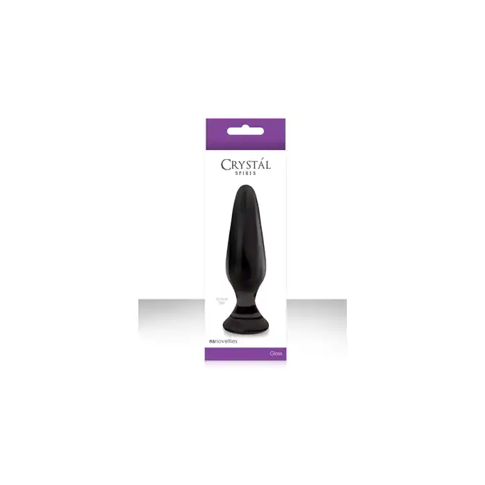 Стеклянная анальная пробка Crystal Spires Black - Crystal