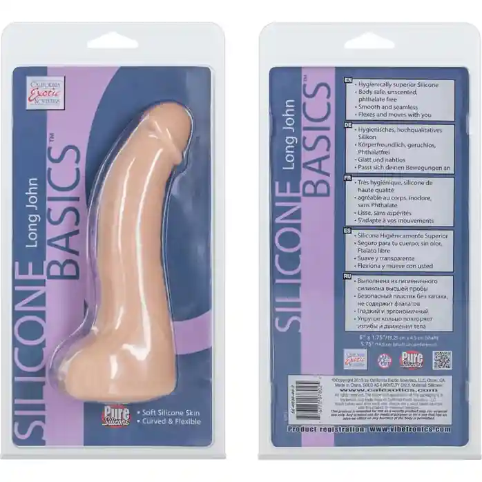 Фаллоимитатор Silicone Basics Long John - Silicone Basics. Фотография 2.