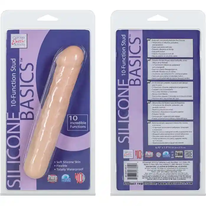 Силиконовый вибратор Silicone Basics 10-Function Stud - 17,25 см - Silicone Basics. Фотография 2.