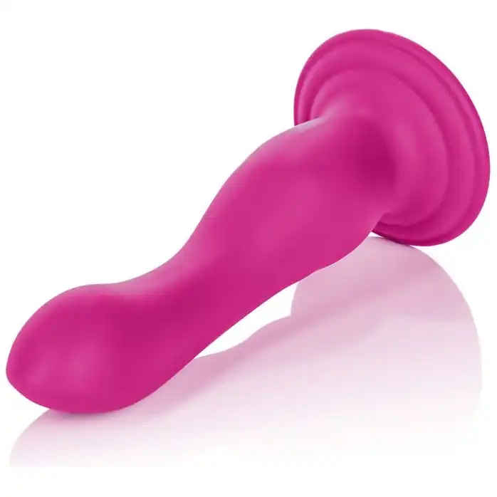 Розовый вибратор-насадка на присоске Rechargeable Love Rider Wireless Curve - 16,5 см - Love Rider. Фотография 4.