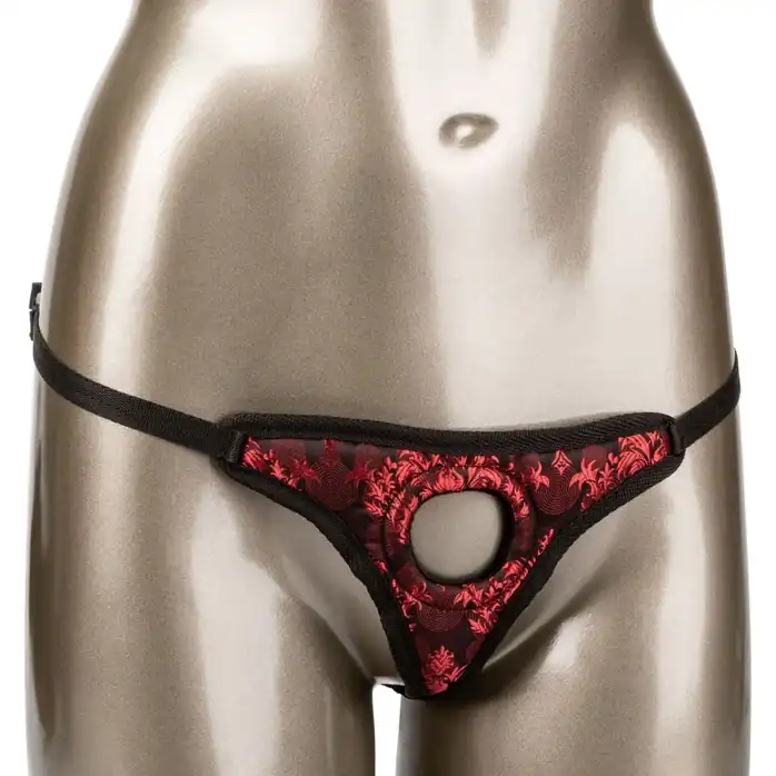 Атласные стринги для страпона Scandal Thong Harness - Scandal