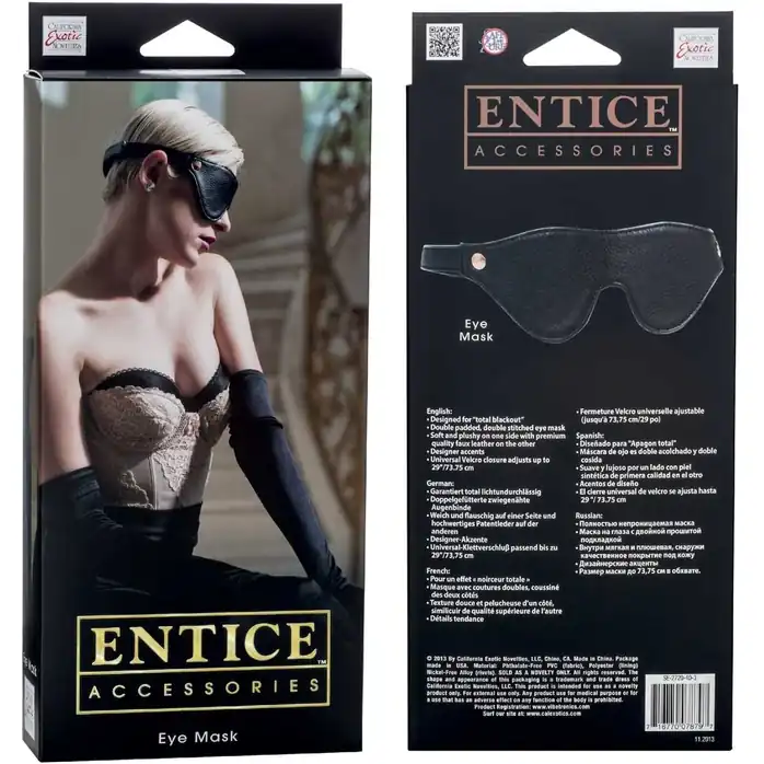 Черная закрытая маска Entice Eye Mask - Entice. Фотография 2.