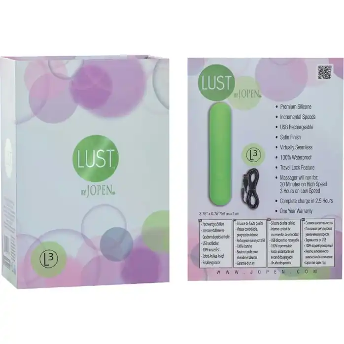 Зеленая вибропуля Lust by JOPEN L3 - Lust . Фотография 2.