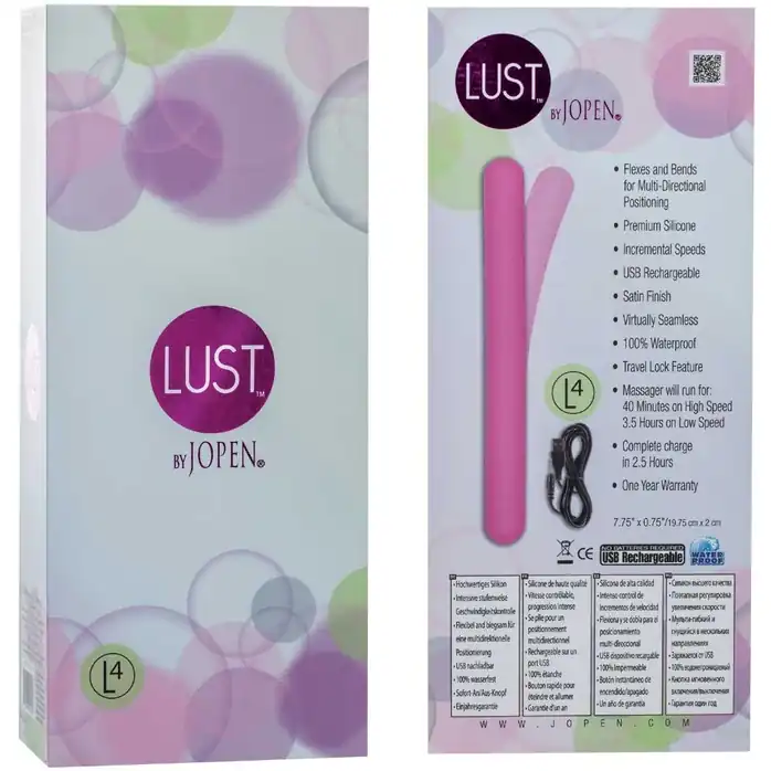 Тонкий розовый вибратор Lust by JOPEN L4 - Lust . Фотография 2.