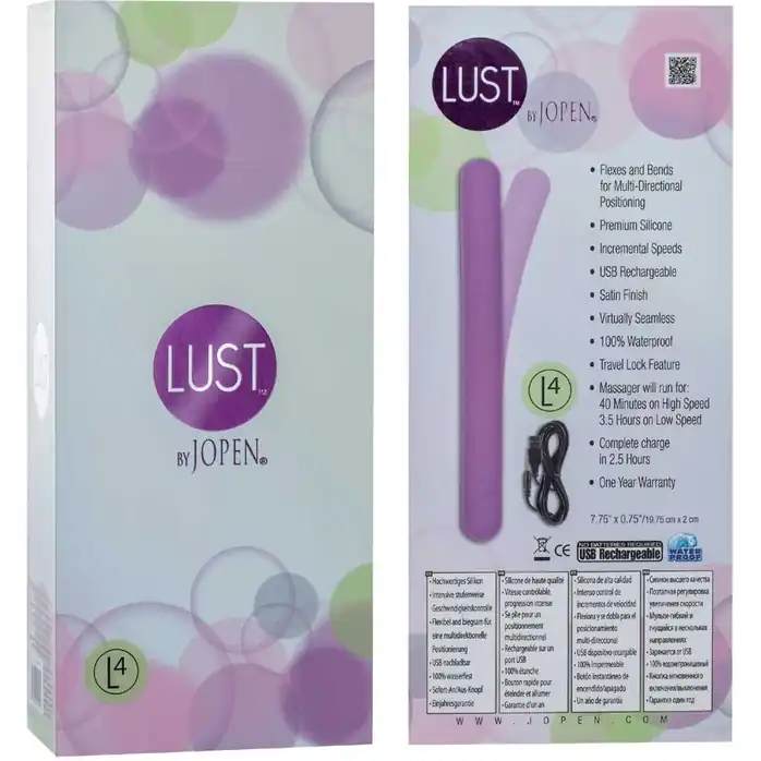 Тонкий фиолетовый вибратор Lust by JOPEN L4 - Lust . Фотография 2.