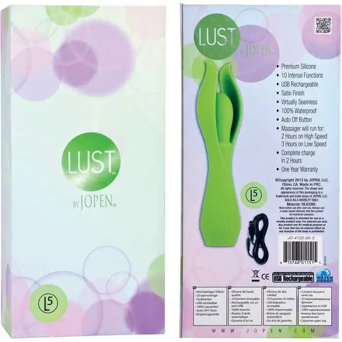 Малый зеленый вибратор с лепестками Lust by JOPEN L5 - Lust . Фотография 2.