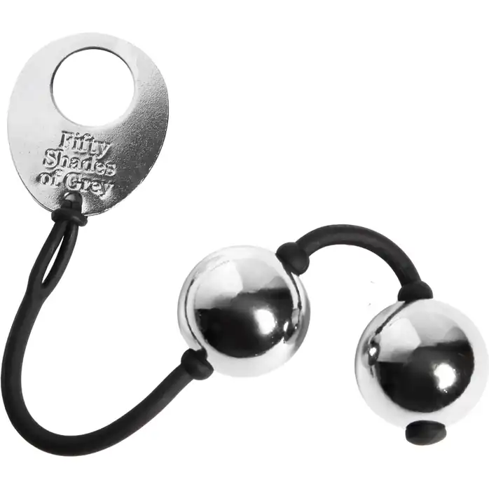Тяжелые металлические вагинальные шарики Silver Metal Ben Wa Balls - Fifty Shades of Grey