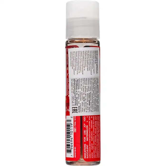 Лубрикант на водной основе с ароматом арбуза JO Flavored Watermelon - 30 мл - JO H2O Flavors. Фотография 2.