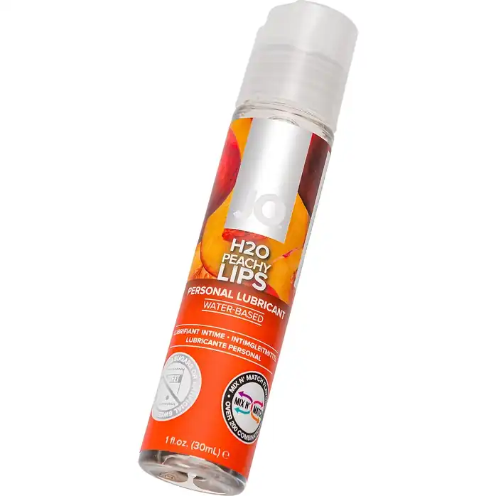 Лубрикант с ароматом персика JO Flavored Peachy Lips - 30 мл - JO H2O Flavors. Фотография 4.