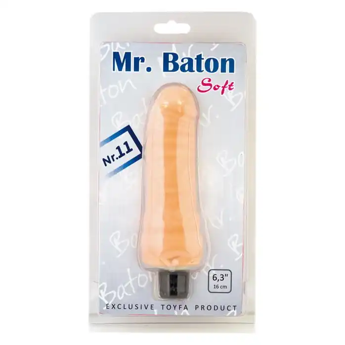 Телесный вибратор Mr.Baton Soft №11 - 16 см - Mr.Baton. Фотография 2.