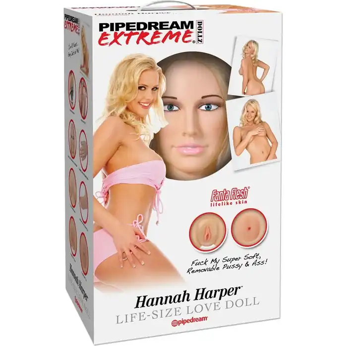 Надувная кукла Hannah Harper Life-Size Love Doll с реалистичными вставками - Pipedream Extreme Dollz. Фотография 5.