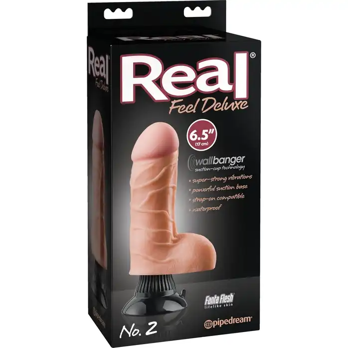 Вибратор телесного цвета с мошонкой Real Feel Deluxe №2 - 22 см - Real Feel Deluxe. Фотография 7.