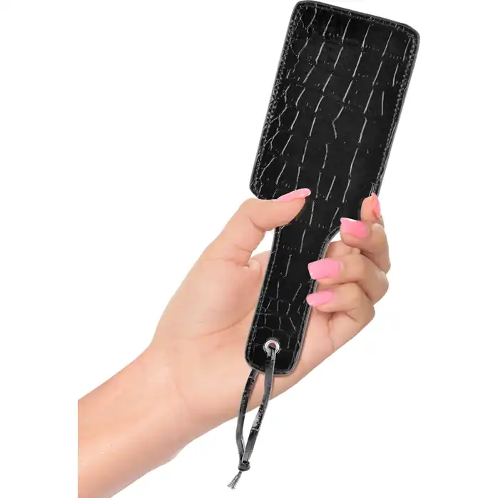 Чёрная с золотом шлепалка Gold Pleasure Paddle - Fetish Fantasy Gold. Фотография 3.