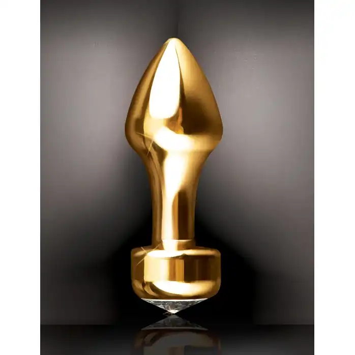 Золотистая анальная пробка Mini Luv Plug - 8,25 см - Fetish Fantasy Gold. Фотография 2.