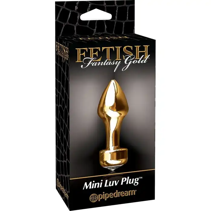Золотистая анальная пробка Mini Luv Plug - 8,25 см - Fetish Fantasy Gold. Фотография 3.