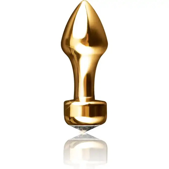 Золотистая анальная пробка Mini Luv Plug - 8,25 см - Fetish Fantasy Gold