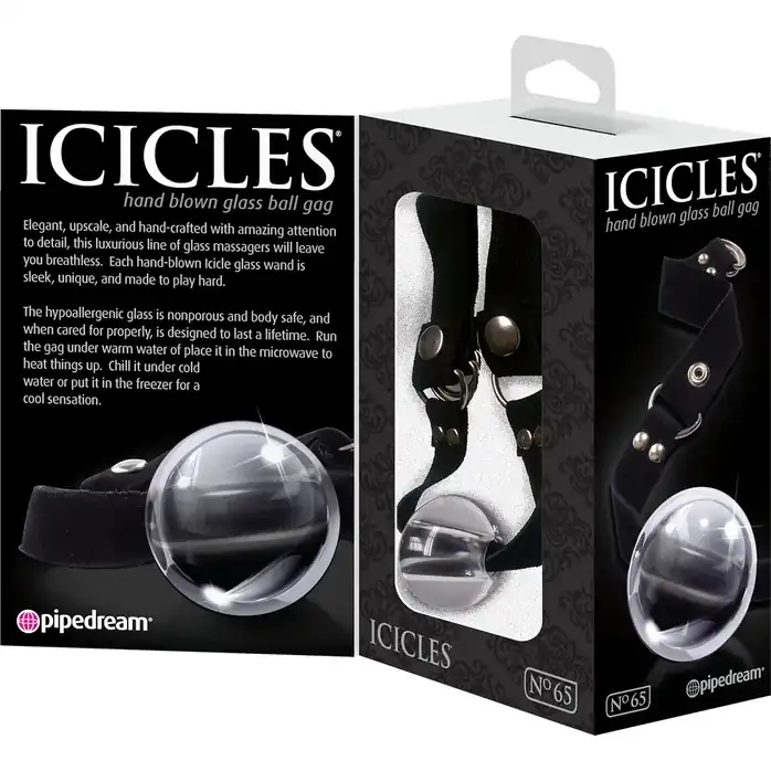 Стеклянный кляп-шарик - Icicles. Фотография 4.