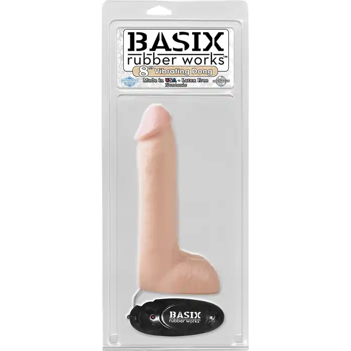 Телесный вибромассажер Basix Rubber Works - 19,1 см - Basix Rubber Works. Фотография 2.