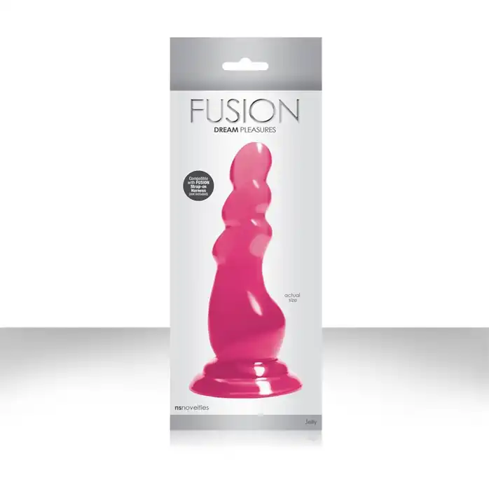 Розовая елочка-насадка Fusion Pleasure Dongs - 15,2 см - Fusion. Фотография 3.