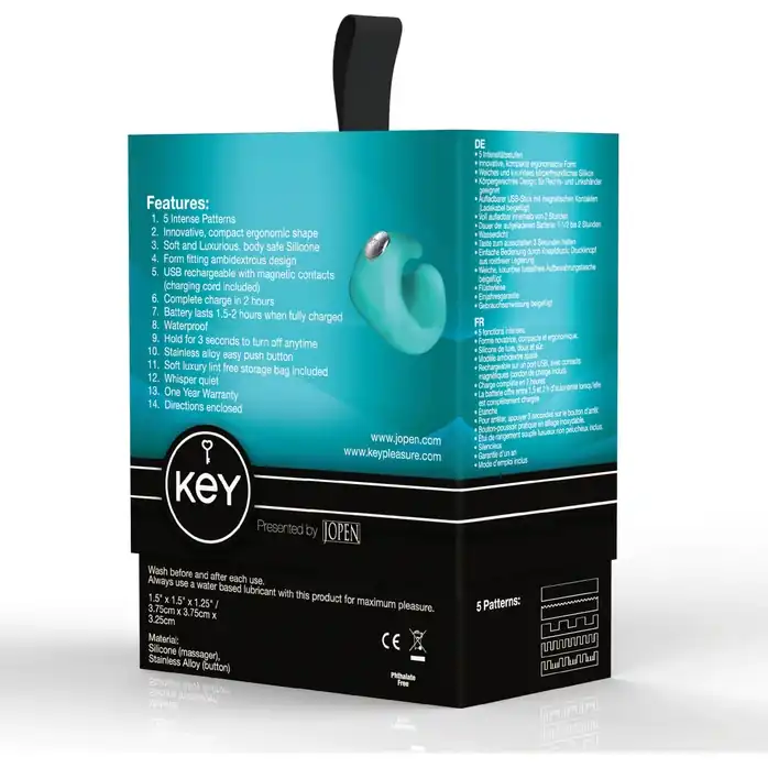 Бирюзовый вибро-перстень PYXIS - Key. Фотография 4.