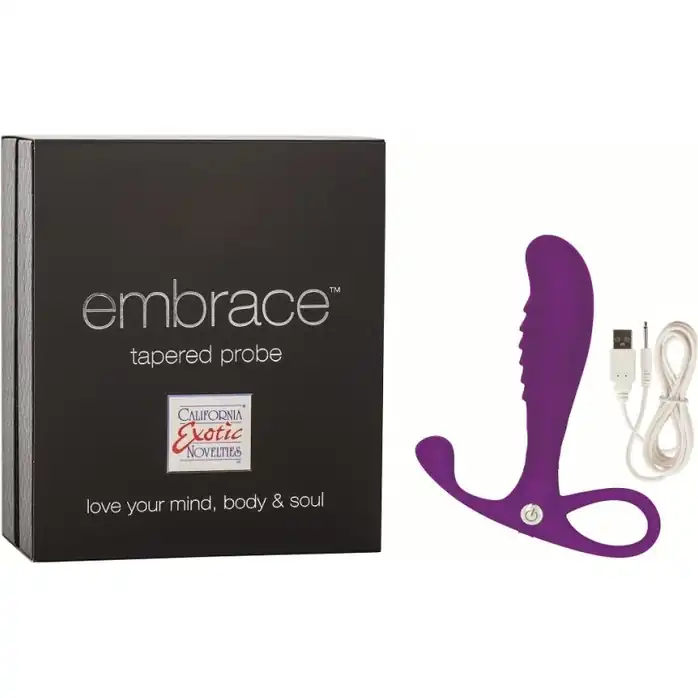 Фиолетовый анальный вибромассажер Embrace Tapered Probe - Embrace. Фотография 2.