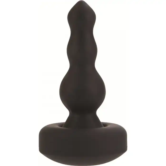 Чёрная пробка с вибрацией Flexi Risquе Triples - 13 см - Risqué