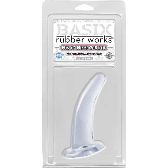 Анальная пробка His and Her G-Spot - 12,4 см - Basix Rubber Works. Фотография 2.