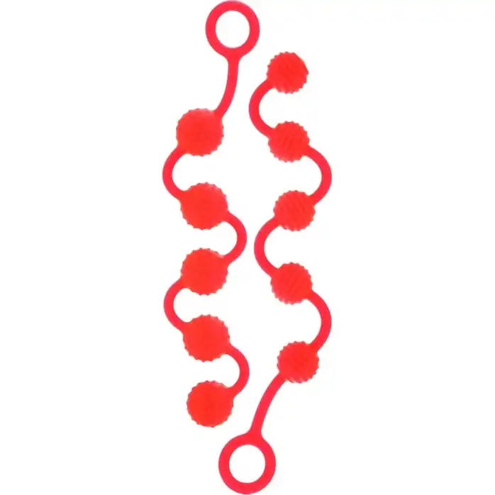 Набор оранжевых анальных цепочек Posh Silicone O Beads - Posh
